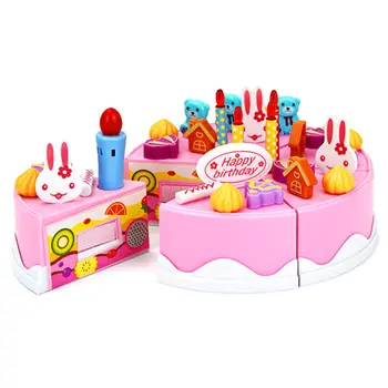 40 шт., кухонные игрушки для нарезки торта на День Рождения, детские игрушки, детские развивающие наборы для нарезки продуктов