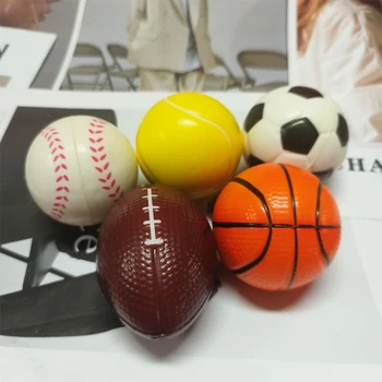 Имитация Медленного Отскока, Мини-Спортивный Мяч, Баскетбольная Футбольная Игрушка, Сжимающая Игрушка для Снятия стресса для Детей и подростков