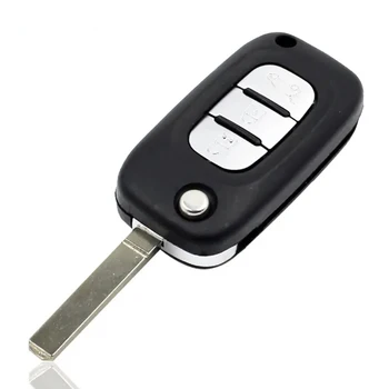 Универсальный Корпус дистанционного Откидного ключа с 3 кнопками Для R-enault Clio Kangoo Modus Megane Заменить Сменный Корпус CS010018 С логотипом Blade