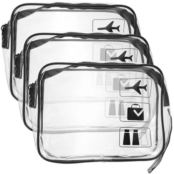 3 шт., прозрачная сумка, женские прозрачные портативные косметички, туалетные пластиковые дорожные