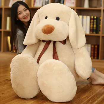 Собака Большая Плюшевая игрушка, наполненная хлопком из полипропилена Кукла для подарка Подружке Кукла Милая Подушка для сна Девочка
