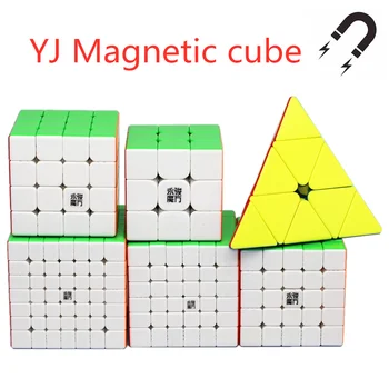 Yj V2M 7x7x7 Магнитный Магический Скоростной Куб 3x3 4x4 5x5 6x6 cubo magico профессиональные Магниты Головоломка волшебные кубики Развивающие Игрушки