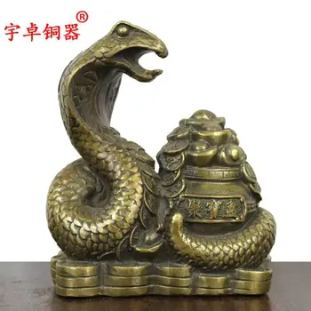 Yu Zhuo медь бронзовая змея Зодиак монеты рог изобилия 