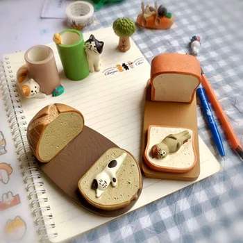 Японский милый кавайный мультфильм Манеки Неко, ситцевые тосты, слойки для хлеба, кошка, подставка для телефона, держатель планшета, фигурки, украшение рабочего стола