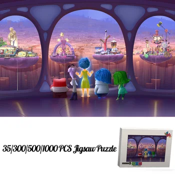 Пазлы Disney для детей и взрослых, анимационный фильм наизнанку, 35 300 500 1000 деревянных пазлов, мультяшные уникальные игрушки