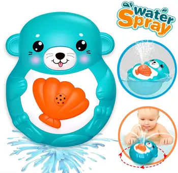 Игрушка для ванны, милая игрушка для распыления воды, Вращающийся Разбрызгиватель с фонтаном, Разбрызгиватель воды, игрушки для душа, бассейна, ванной комнаты, ванны