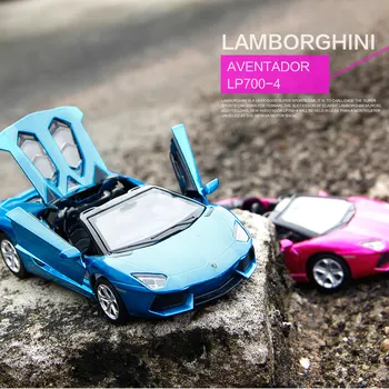 Высококачественная Коллекция Моделей Электромобилей Lamborghini Aventador L700-4 в масштабе 1/32, Легкосплавные Автомобили, Подарок для детей