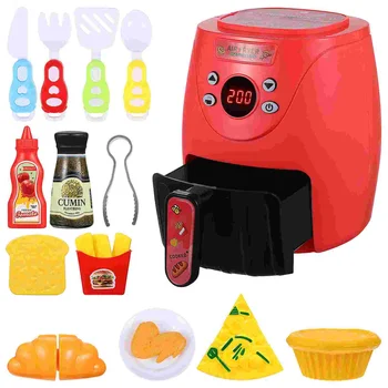 Игрушечный набор моделей фритюрниц Play Food Taste Mini Playset Abs Кухонная игрушка для приготовления пищи Ребенок притворяется