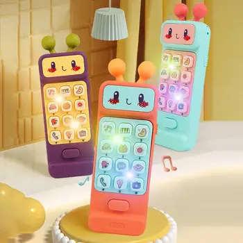 Игрушки для детского телефона Милый Телефонный Прорезыватель Музыкальная Голосовая игрушка Обучающая машина для раннего развития Электронные подарки для мобильных телефонов детей