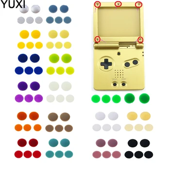 YUXI Для Gameboy GBA SP Сменный Винт Пылезащитная Заглушка Крышка Резиновая Заглушка Для Gameboy Advance SP Корпус из светящейся резины