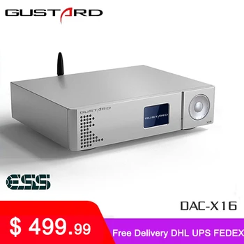 GUSTARD DAC-X16 MQA Декодер Bluetooth5.0 Двойной ES9068AS Собственный Сбалансированный ЦАП X16 Полное декодирование DSD512 XU216 USB IIS X16
