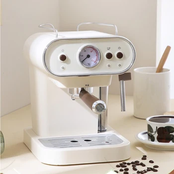 Полуавтоматическая кофеварка Электрическая Кофемашина Для приготовления капучино Кофеварка для приготовления Эспрессо С паровым вспенивателем молока