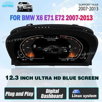12,3-Дюймовый ЖК-Измерительный прибор Цифровой Кластер Для BMW X6 E71 E72 2007-2013 Приборная Панель Автомобиля Панель Спидометра Linux Система