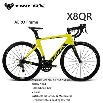 Новый 2023 TRIFOX X8QR Max Колеса и шины 700 x 25C V-Образный Тормоз BSA - BB68 Дорожный Велосипед Рама Из Углеродного Волокна Велосипеды