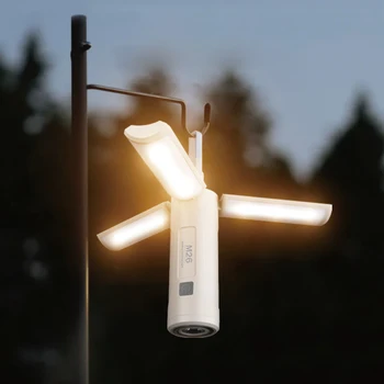 2023 Портативный фонарь для кемпинга, Складная лампа с плавным затемнением с сигнальной лампой, фонарик, блок фонарей для уличной электрической палатки, барбекю