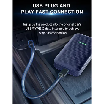 Адаптер CarPlay Поддерживает беспроводной CarPlay/Беспроводную автоматическую передачу Wi-Fi, беспроводной адаптер Carplay для автомобильной электроники