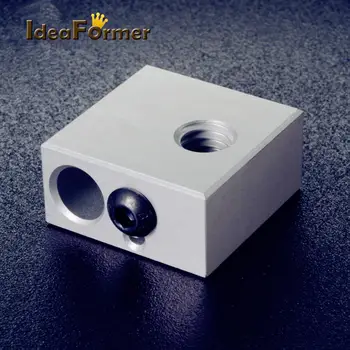 2/5 шт. 3D принтер MK7/MK8 Алюминиевые Нагревательные блоки 20*20*10 мм для 3D принтера Экструдер V5 J-образный Нагреватель с горячей головкой Нагревательные детали.