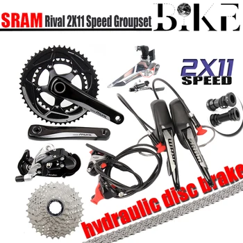 SRAM Rival HYD 2x11 22V Скоростной дорожный велосипед с гидравлическим дисковым тормозом Groupset 50 34 52 36 170 мм 172,5 мм Аксессуары для велосипедов