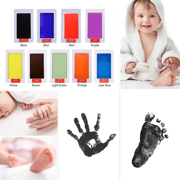 Отпечатки детских ножек, Безопасные нетоксичные чернильные подушечки, отпечаток руки родителя-ребенка, Глиняная подушечка для чернил, сувениры с отпечатками ног новорожденных