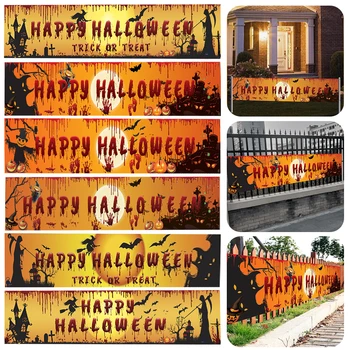 Новейший фон для баннера на Хэллоуин, Счастливое украшение на Хэллоуин для дома, баннер с изображением кровавой летучей мыши, Тыквы, призрака, Хэллоуин Suppiles