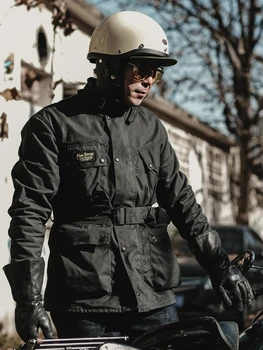 Не имеющаяся в наличии Международная восковая куртка, винтажное мотоциклетное байкерское пальто с несколькими карманами