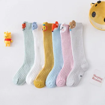 Летние Тонкие носки против комаров, Сетчатые носки, Хлопчатобумажные дышащие носки для новорожденных девочек, Носки от 0 до 3 лет
