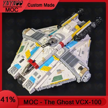Индивидуальные Строительные Блоки космического корабля MOC Модель UCS Ghost VCX-100 Вооруженный Грузовой Корабль Набор Кирпичей Подарки Игрушка В Подарок Для Детей Мальчиков