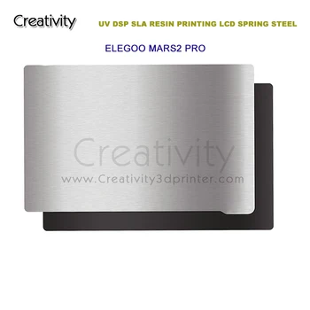 Пружинная сталь Для Elegoo Mars2 Pro Гибкая Монтажная Пластина 140*84 мм Магнитная Базовая Кровать SLA/DLP УФ-Смола LCD Mars 2 Pro Печать