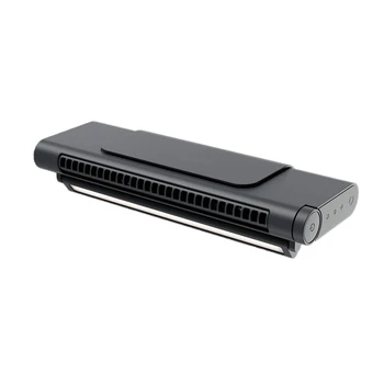 USB офисный портативный вентилятор для зарядки без листьев, мощный подвесной экранный вентилятор (черный, 1 комплект)