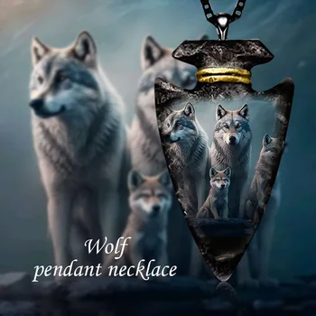Модное и креативное ожерелье с подвеской в виде лесного волка, аксессуары для украшения, подарки для праздничных вечеринок