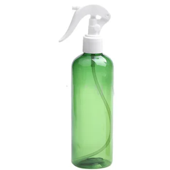 300 мл Пластиковая бутылка для воды зеленого цвета и распылитель для полива цветов, бутылка-распылитель с белым триггерным распылителем