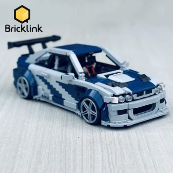 Bricklink Технический Автомобиль MOC-59003 E46 M3 GTR Need for Speed MOST WANTED Edition Креативный Эксперт Строительные Блоки Игрушка Для Детей