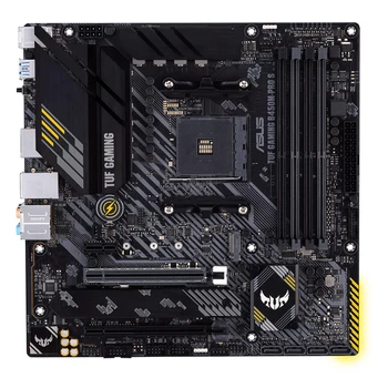Материнская плата ASUS TUF GAMING B450M-PRO S AMD B450 (AM4) Micro ATX Gaming с PCIe 3.0, двумя M.2, 10 каскадами питания DrMOS, 1x2,5 ГБ