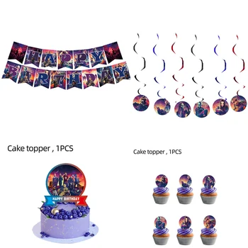 Тематический Набор Украшений для Дня рождения Disney Guardians of the Galaxy, Детский душ, одноразовая посуда, баннеры для тортов