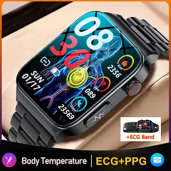 2022, Смарт-часы для измерения уровня глюкозы в крови, Монитор здоровья, кровяное давление, Спортивные Фитнес-часы IP68, Водонепроницаемые Мужские Смарт-часы для Android ios