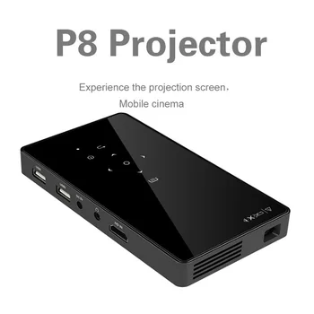 P8 Android Smart Micro Projector DLP Home Business HD С поддержкой 1080P проектора