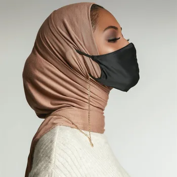 Мусульманский однотонный модальный костюм с отверстием для ушей вокруг полотенца, повязка на голову, маска, наушники, стетоскоп, платок, женские хиджабы