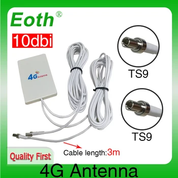 Eoth 1шт 4G lte антенна 10dbi ts9 Разъем antenne маршрутизатор 21 см ipex 1 SMA женский удлинитель с косичкой