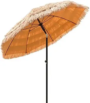 Зонты-тики для улицы, Соломенный зонт с наклоном для защиты от ультрафиолета, Соломенный зонт для Тики-бара на открытом воздухе, Тропический Палапа