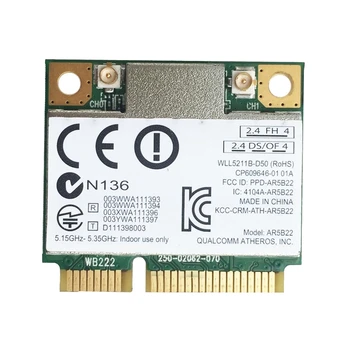 AR9462 AR5B22 WB222 Half Mini PCIe 300 Мбит/с + беспроводная карта Bluetooth4.0 WLAN WiFi