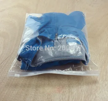 Полиэтиленовый пакет с застежкой-слайдером, двойная прозрачная сторона для упаковки одежды 20*25 см, 50 шт./лот, доступен индивидуальный принт