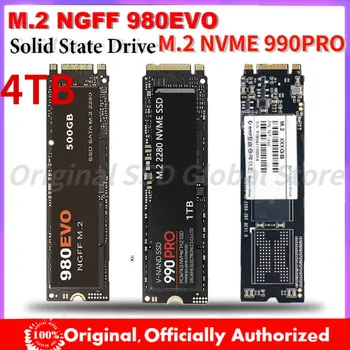 Оригинальный M.2 NVME 990PRO NGFF SSD 1 ТБ 2 ТБ 4 ТБ Жесткий диск Внутренний твердотельный жесткий диск 980EVO SSD для Ноутбука Настольный ноутбук