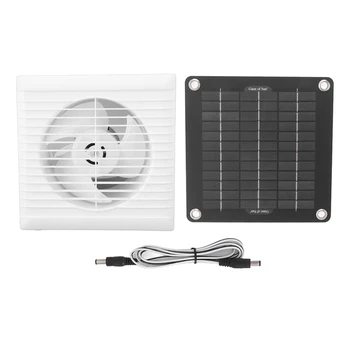 Солнечный вентилятор для теплицы-50 Вт Солнечная панель + 10 Дюймов солнечный вытяжной вентилятор для сарая, курятника, теплицы, собачьего домика